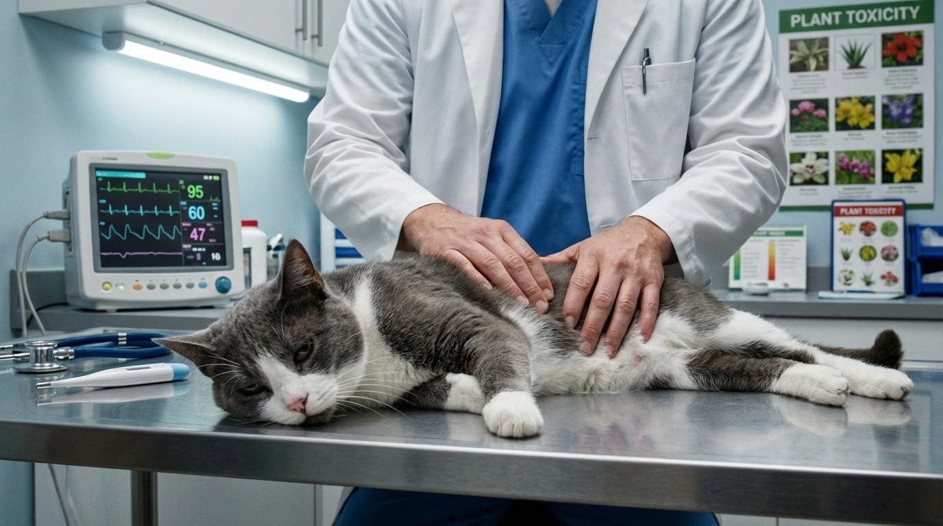 Timeline showing how quickly poisoning symptoms can appear in dogs and cats