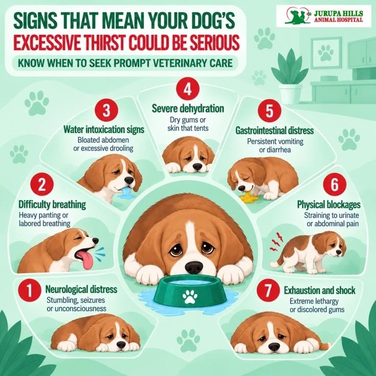 Warning signs of serious excessive thirst in dogs